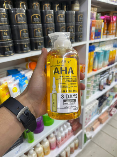 سرم بدن AHA و ویتامین«لایهبرداری ملایم و روشنکنندگی بدن با فرمول تخصصی AHA»